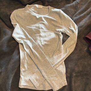NEW never worn NUUDS slinky rib long sleeve. Size XS color: grey